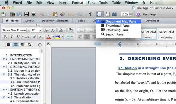 3. Membuat Daftar Isi Otomatis Microsoft Word Versi MacOS