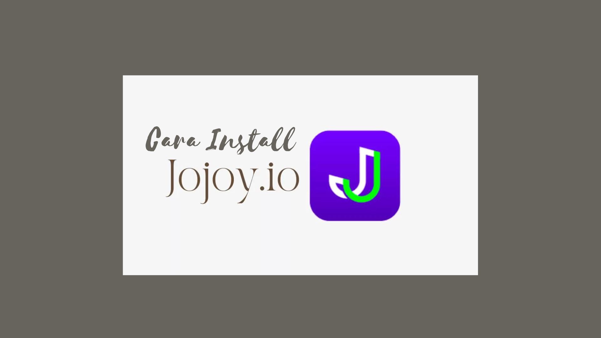 Cara Install Jojoy Mod