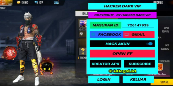 Hacker Dark VIP Apk FF Mod Link Download Aktif Terbaru 2022