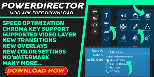 Berikut Fitur Unggulan PowerDirector Pro Mod Apk