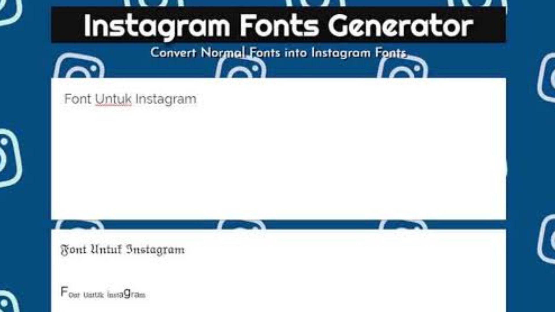 Cara Kerja Instagram Font Generator