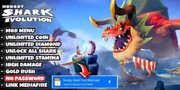 Fitur Menarik Pada Game Hungry Shark Evolution Mod Apk