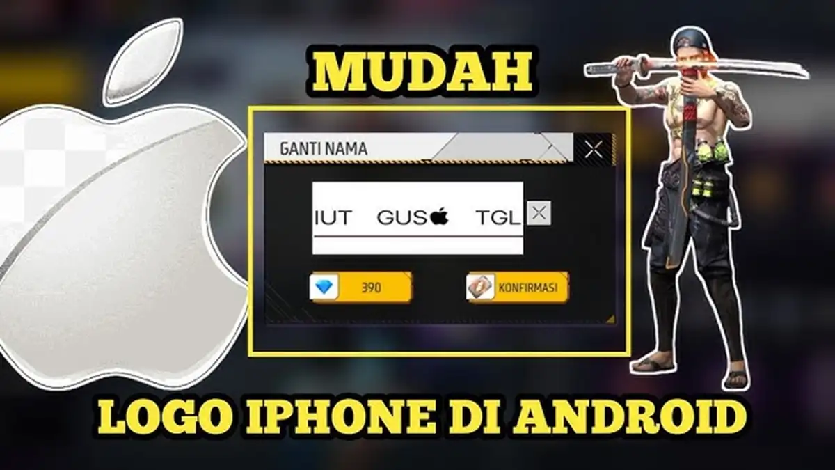 Logo iPhone FF, Simbol Kecil yang Bikin Profil Free Fire Terlihat Lebih Menarik